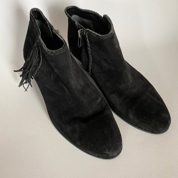 New Sam Edelman Paige Fringe Leather Ankle Boots - Picture 2 of 4